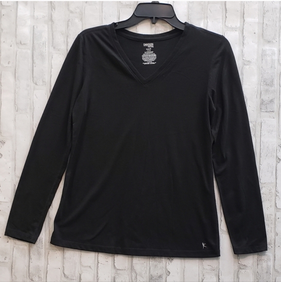 Danskin Now Active  DRI-MORE Long Sleeve V-Neck Top, Size M - Picture 1 of 8